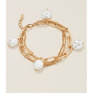 Avon Pearly Ocean Links Bracelet-New In Box